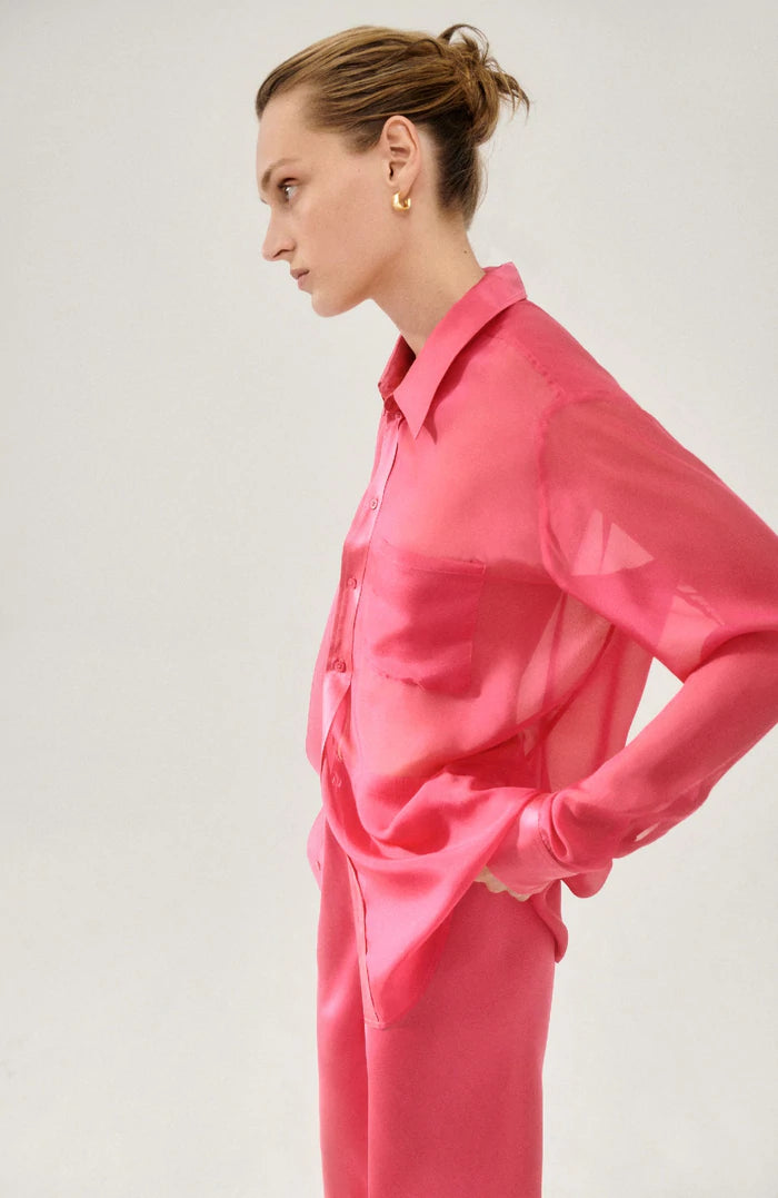 Chiffon Boyfriend Shirt Lemuria