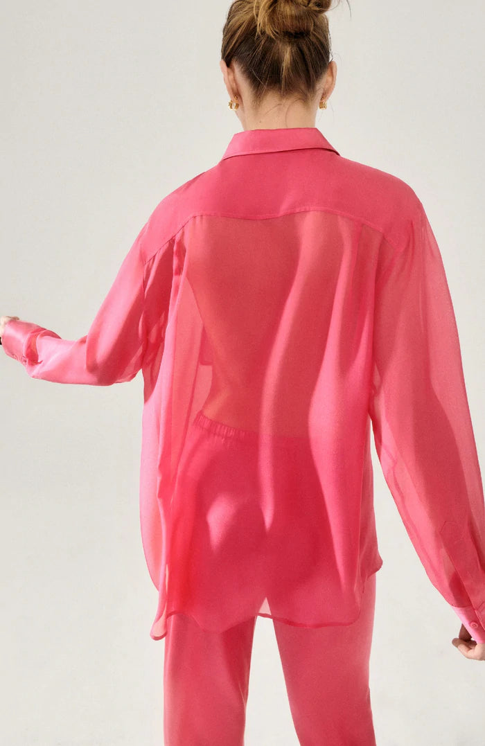 Chiffon Boyfriend Shirt Lemuria