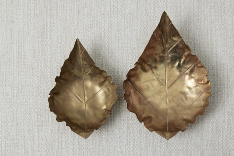 Brass Leaf Bowl Set of 2