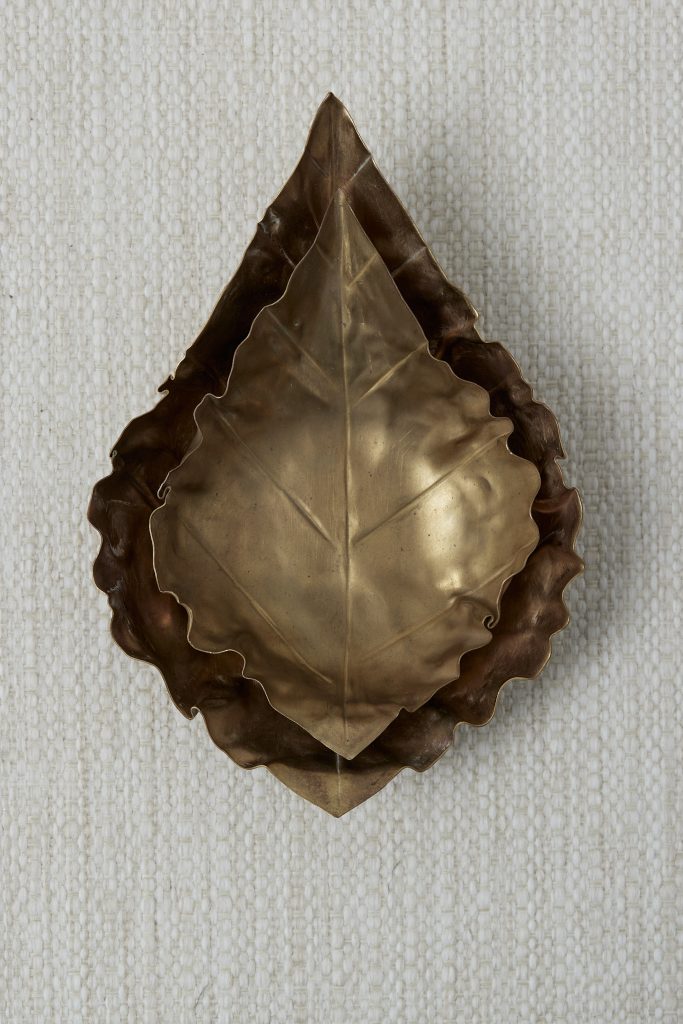 Brass Leaf Bowl Set of 2
