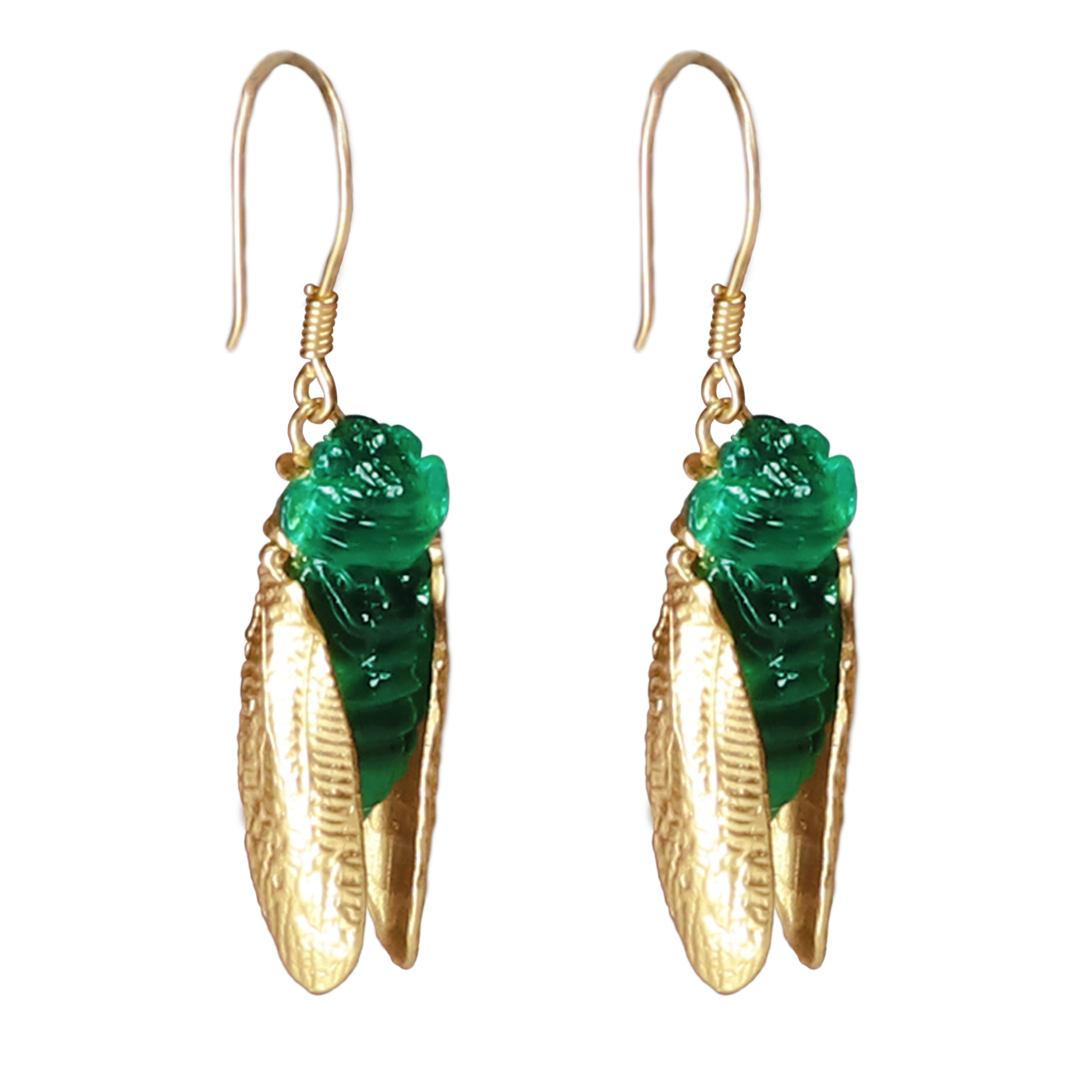 Cicada Myth Earrings 18K Gold Plated