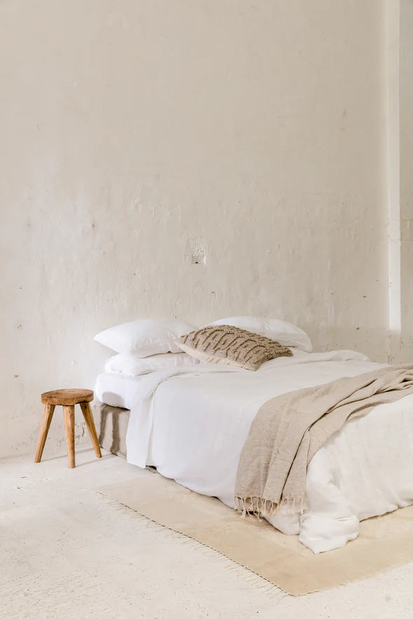 Enes Bed Cover White