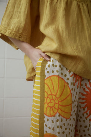 Ramble Linen Blouse Mustard - Kinga Csilla