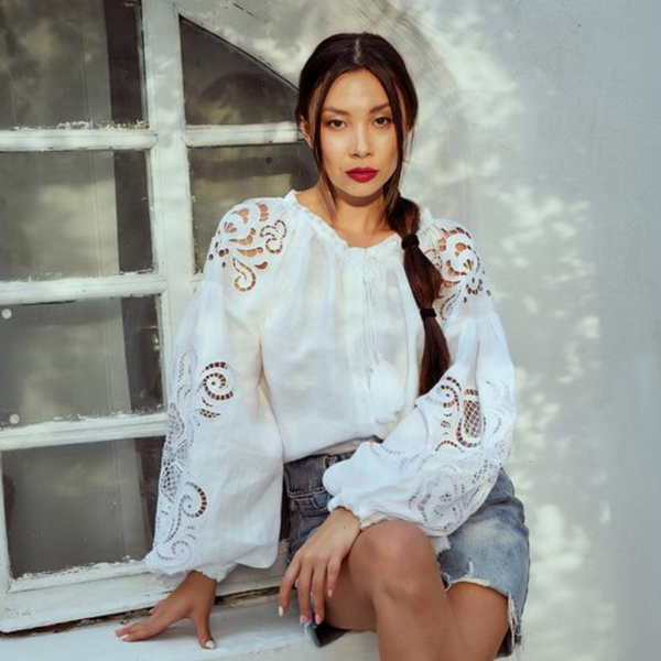 Azalea Linen Embroidered Shirt - Bravo Collection