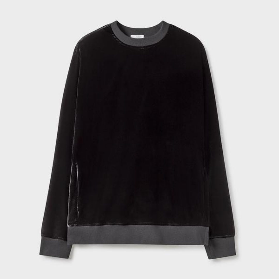 Velvet Sweatshirt Black