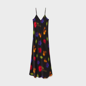 Silk Laundry Black Blur Slip Dress