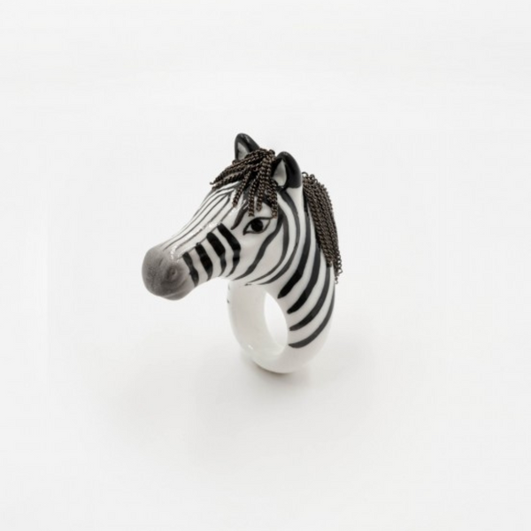 Zebra With Hair Ring - Nach