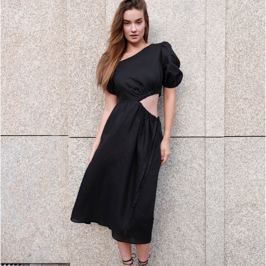 Lisboa Midi Dress Black - Bravo Collection
