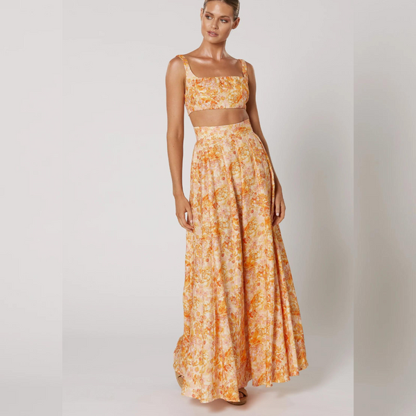 Winona Orange Print Darana Skirt