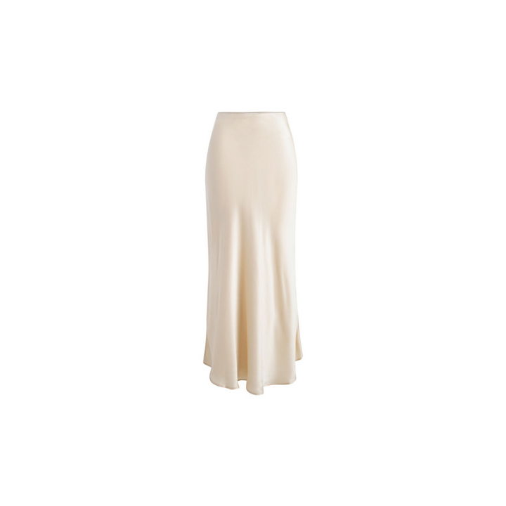 Long Bias Cut Skirt Hazelnut Silk Laundry Badger Fox Singapore