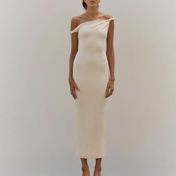 Johansen Cream Long Poppy Dress