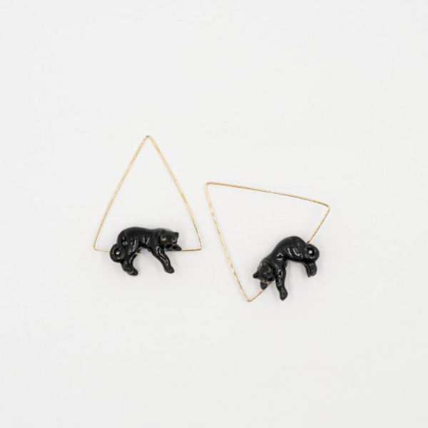 Black Panther Triangle Hoops - Nach