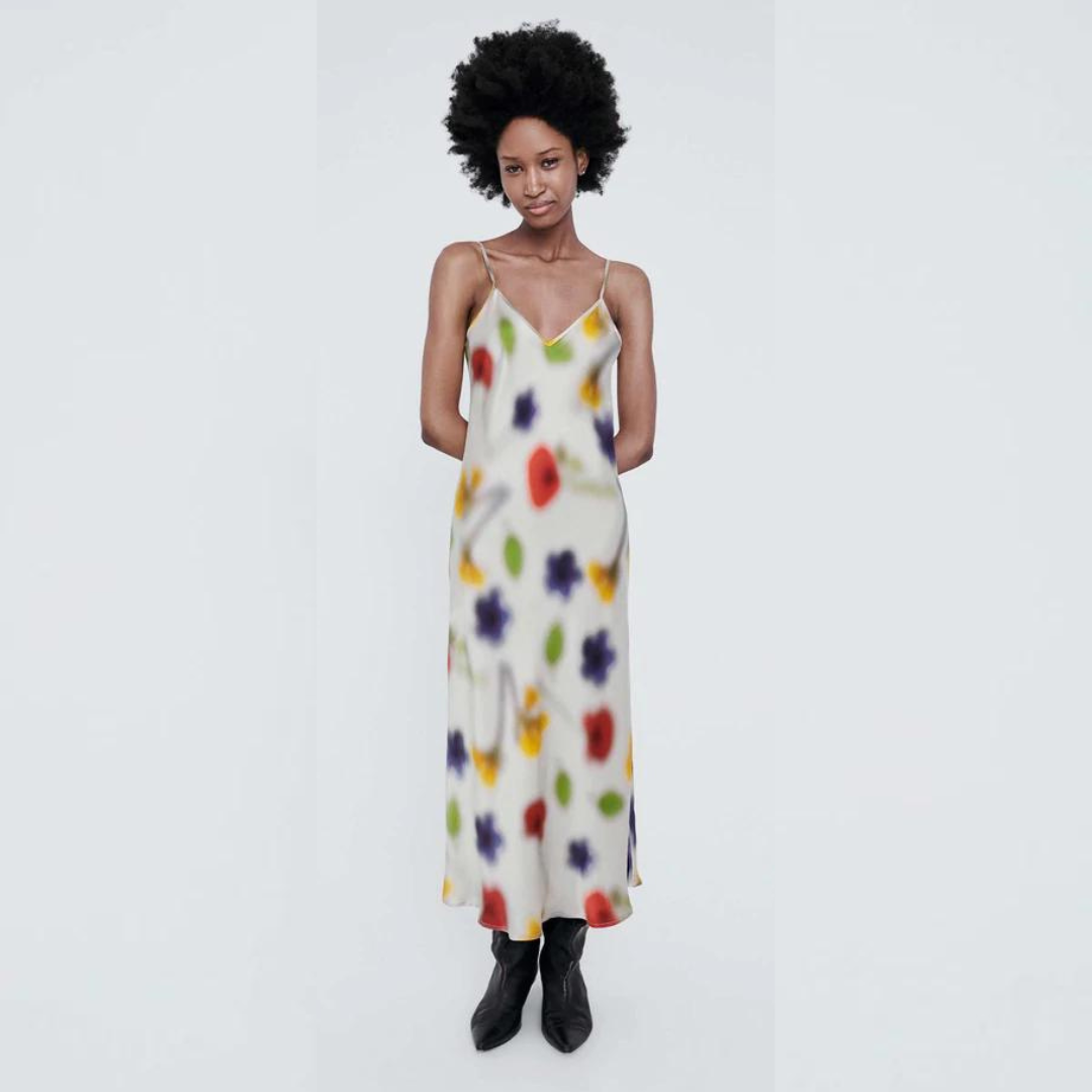 90s Slip Dress Hazelnut Blur