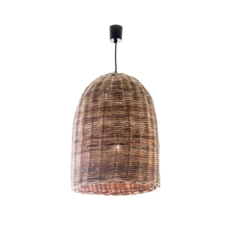 Rattan Bell Ceiling Pendant Large Natural