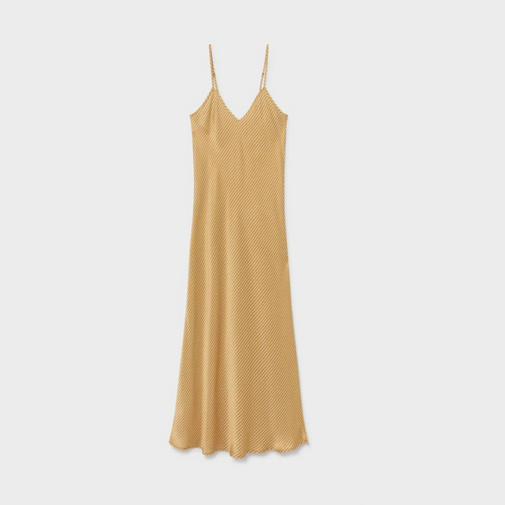 Silk Laundry Maple Stripe Slip Dress