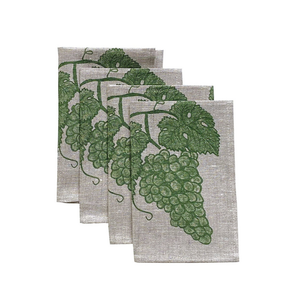 Napkins (set of 4) Grapes Green - Aquadoor