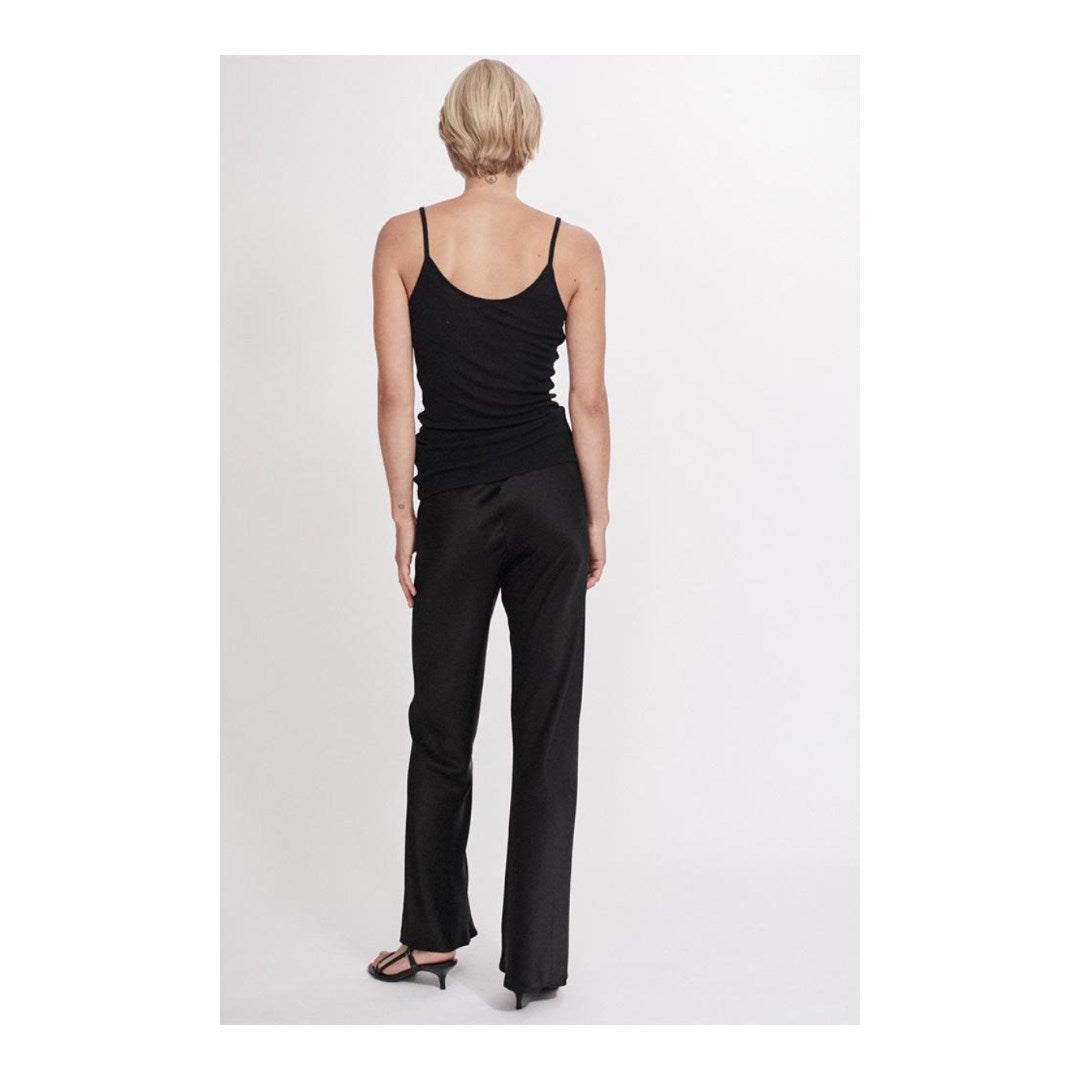 Ribbed Cami Black