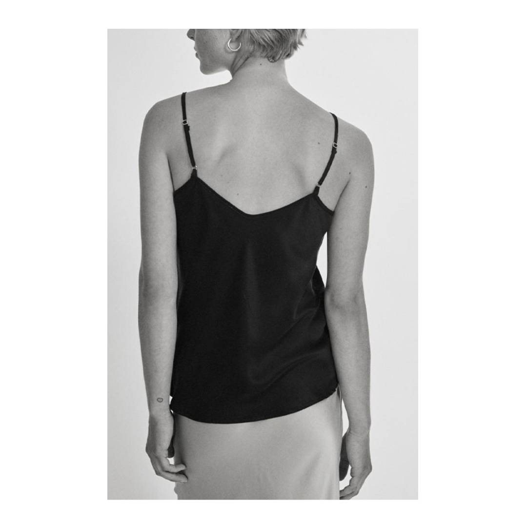 Bias Cut Cami Black