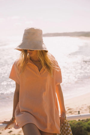 Terry Polo Dress Peachy - Araminta James