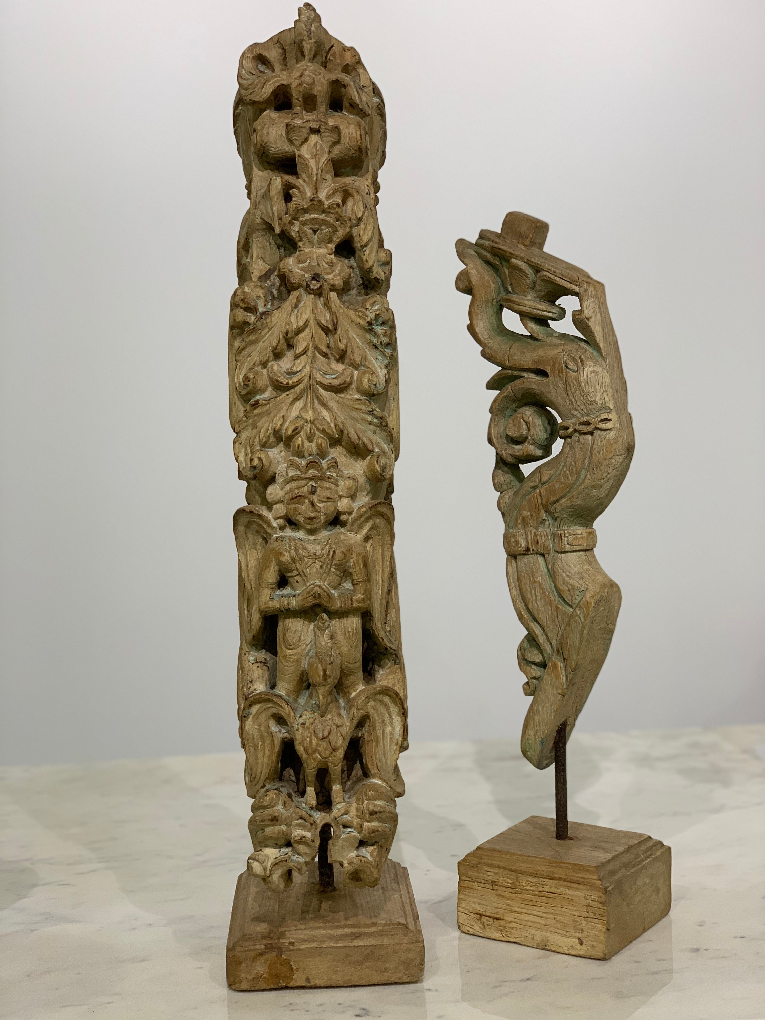 Wooden Sculpture on Stand