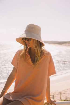 Terry Polo Dress Peachy - Araminta James