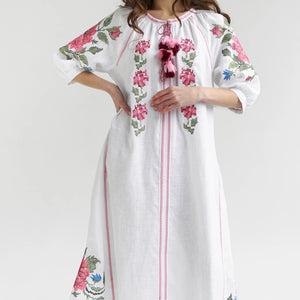 Ksenya Embroidered Dress White - Bravo