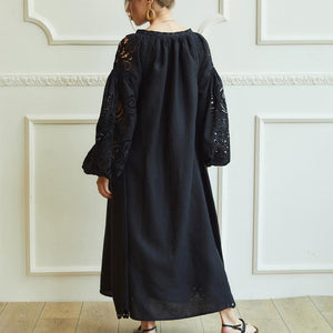 Segovia Linen Embroidered Dress - Bravo Collection