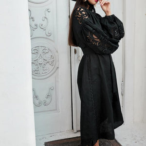 Segovia Linen Embroidered Dress - Bravo Collection