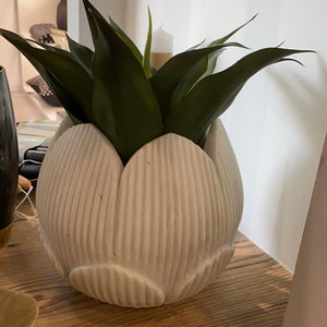 White Marble Lining Vase