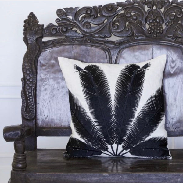 Palmyra Cushion Black Palm