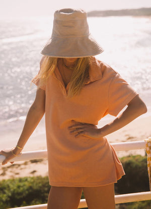 Terry Polo Dress Peachy - Araminta James