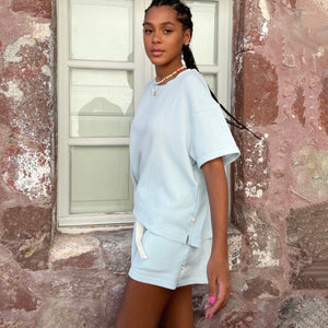 Araminta James Sky Blue Waffle Tee
